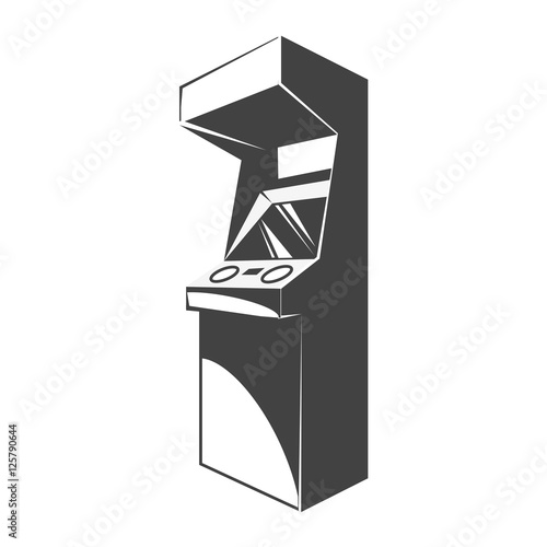 Retro arcade video game machine. Gaming machine icon.