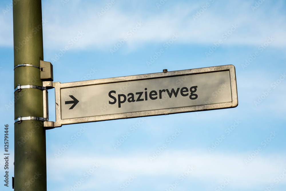 Fototapeta premium Schild 67 - Spazierweg