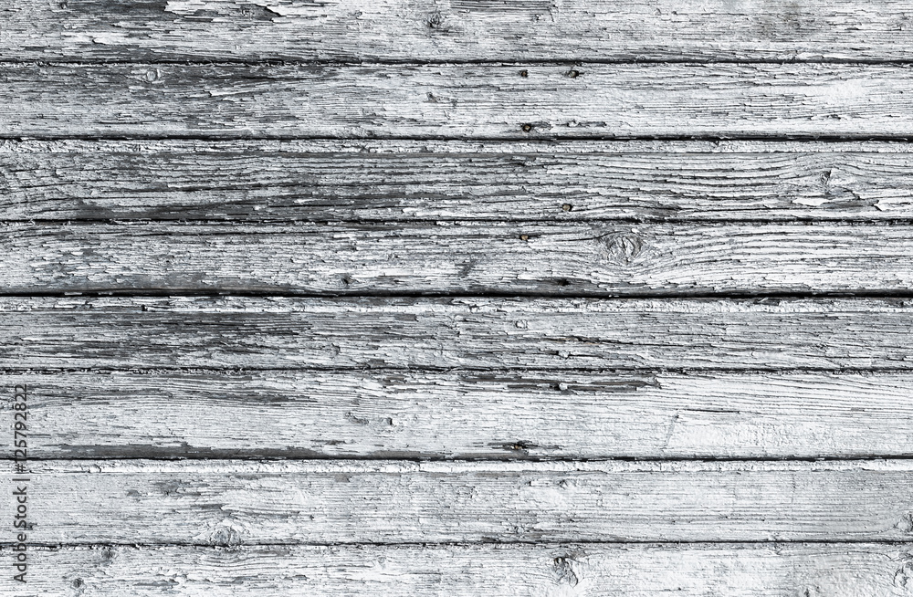 Fototapeta premium Old wooden white painted surface