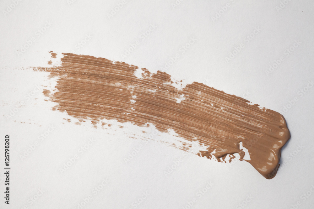 stroke of foundation on a white background stroke of foundation on a white background