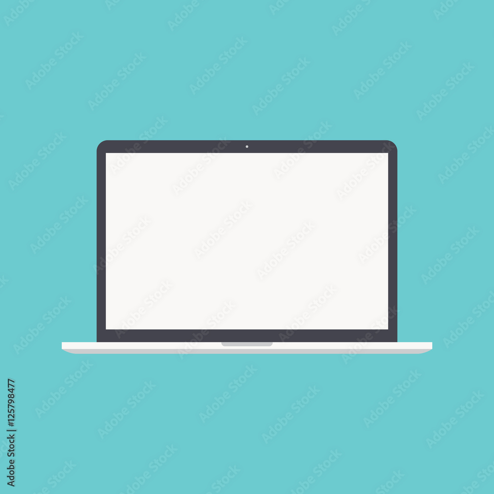 laptop icon in the style flat design isolated on blue background. stock vector illustration eps10 laptop icon in the style flat design isolated on blue background. stock vector illustration eps10