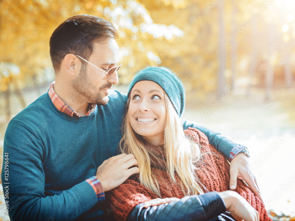 Fototapeta premium Couple in love outdoor