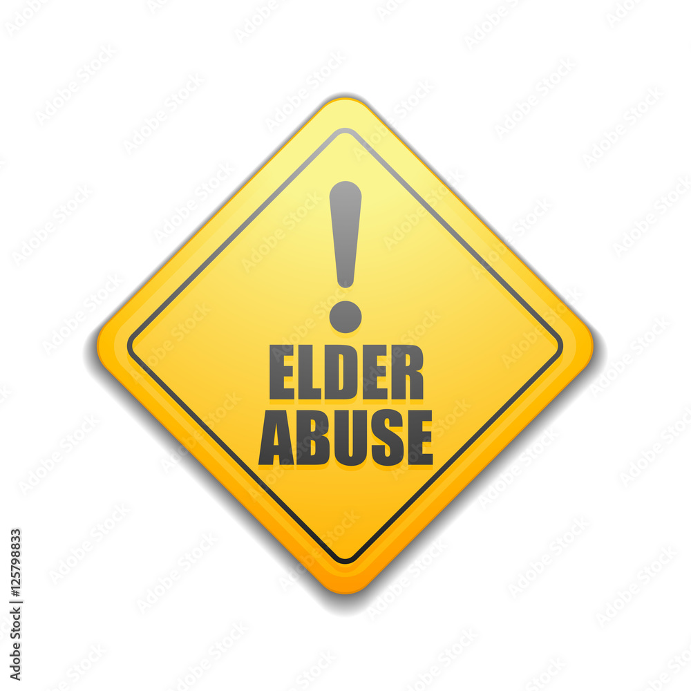 Elder Abuse illustration sign Elder Abuse illustration sign