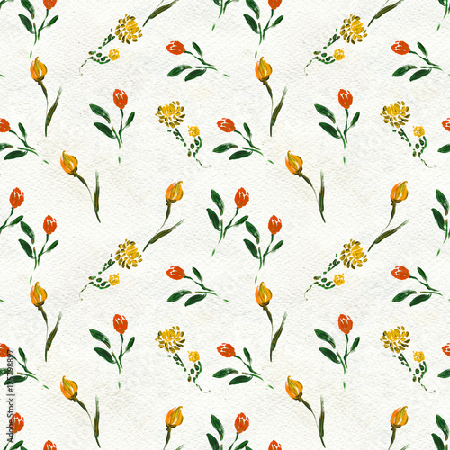 Seamless pattern with yellow flowers © lolya1988