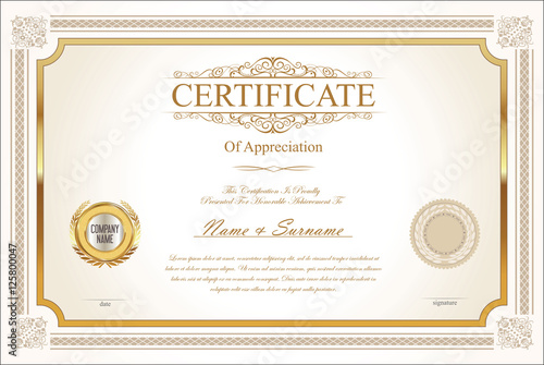 Certificate or diploma template