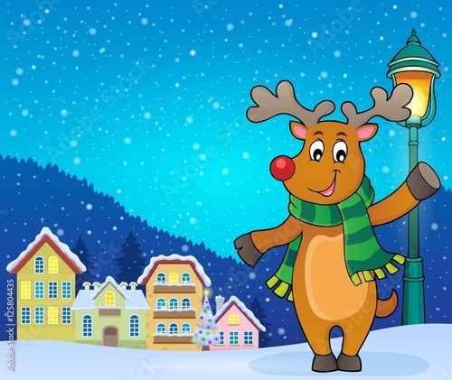 Stylized Christmas deer theme image 3