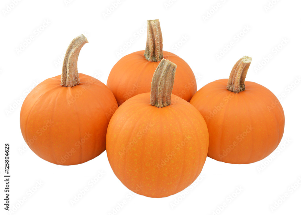 Four ripe orange pumpkins Four ripe orange pumpkins