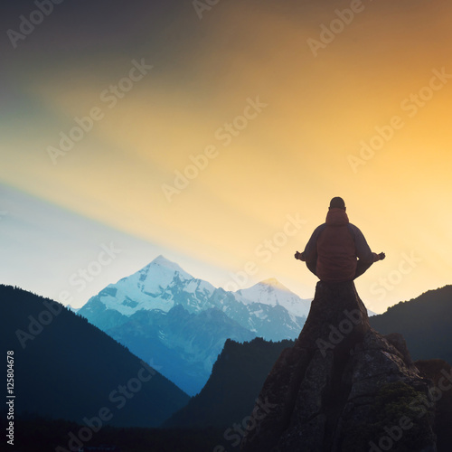 High mountain meditation