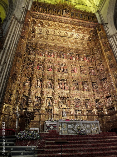 Billede på lærred Pierre Dancart's Golden Altarpiece, Sevilla Cathedral