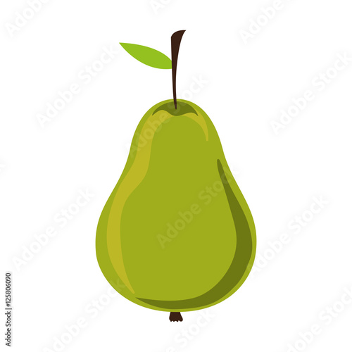 green pear fruit icon. healthy food design. vector illustration