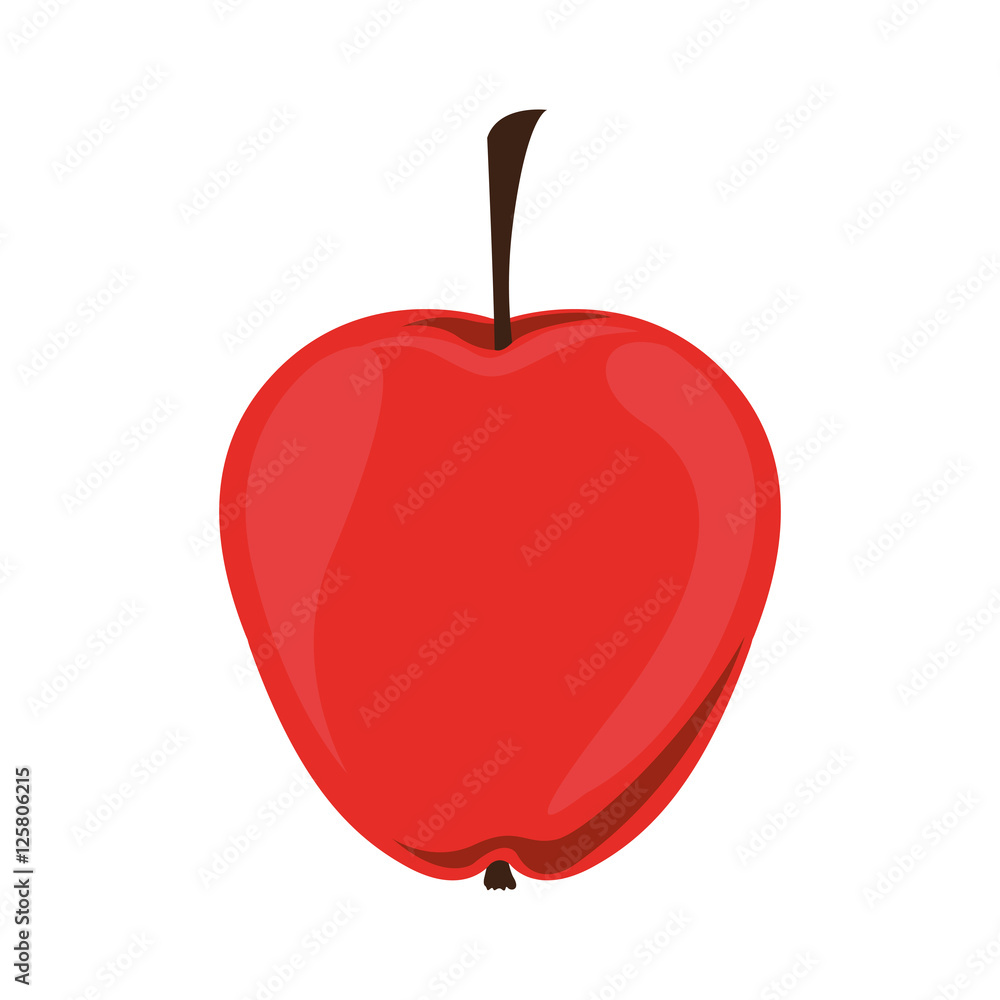 Fototapeta premium red apple fruit icon. healthy food design. vector illustration