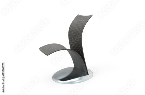 Plastic chair concept 3d rendering isolated on white