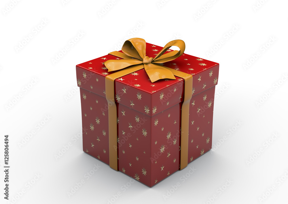 Obraz premium Red Gift Box Isolated