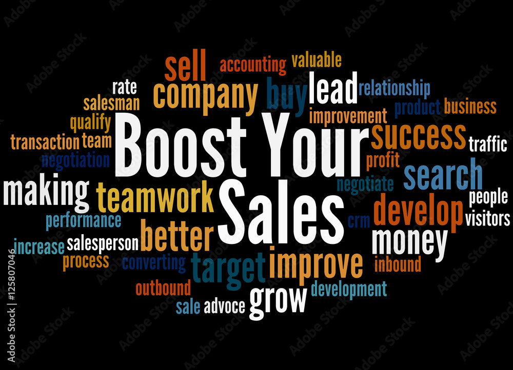 Boost Your Sales, word cloud concept 3