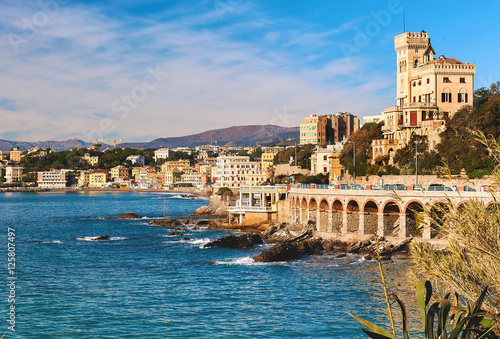 View of Genoa. Largest Italian port city photo