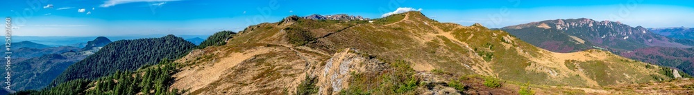 Mountains panorama from -Bratocea- ridge, -Ciucas- mountains, Brasov county, Romania, 1720m