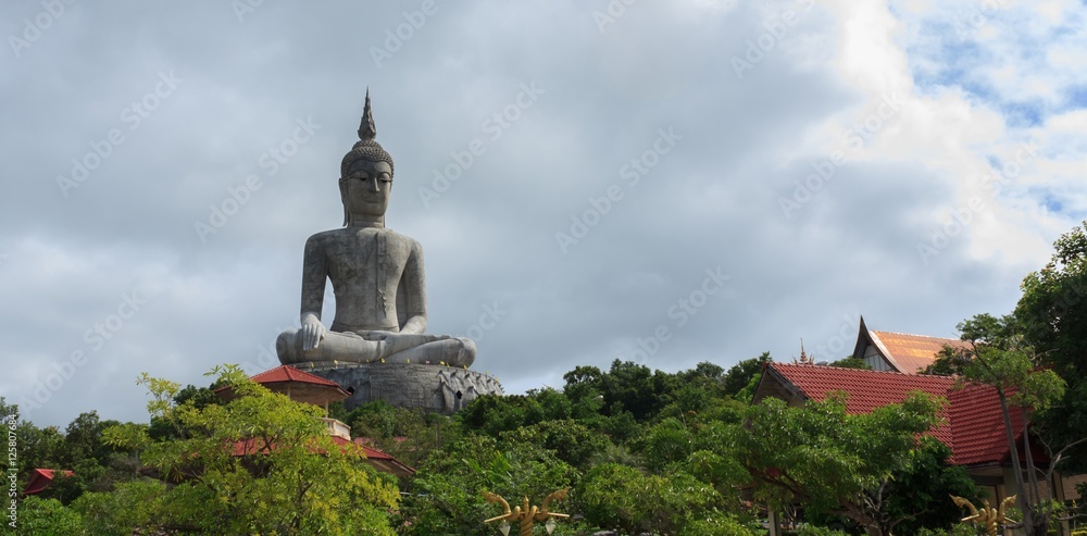Buddha statue on the mountains of Thailand.