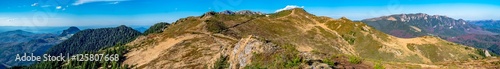 Mountains panorama from -Bratocea- ridge, -Ciucas- mountains, Brasov county, Romania, 1720m