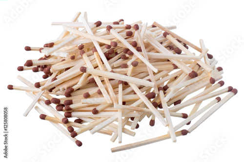 matches on white background