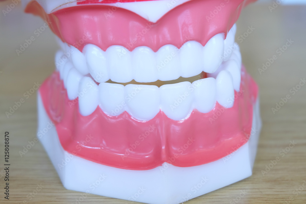 Obraz premium Model teeth whitening. Dental care.
