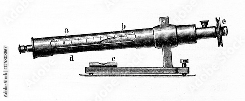 Brown-Gyrometer for measuring the rotation speed (from Meyers Lexikon, 1895, 7/449) photo