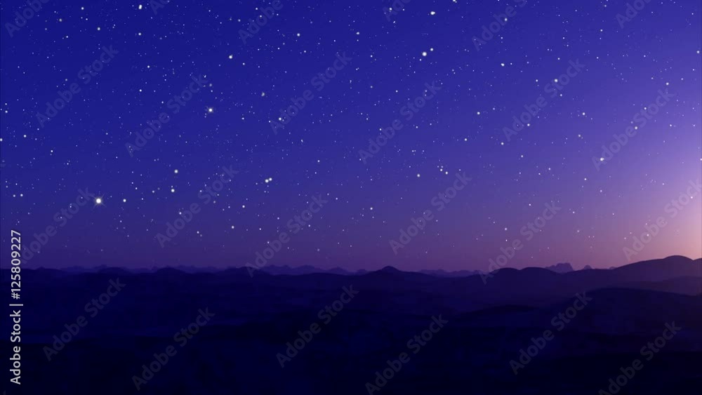 Alien Planet. Landscape with stars and bright star in the sky. With lens flare.
Alien Planet. Landscape with stars and bright star in the sky. With lens flare.
