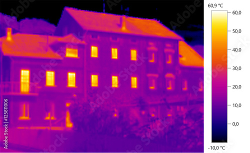 Thermal image Photo  of building
