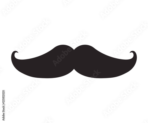 man mustache icon over white background. gentleman symbol. vector illustration