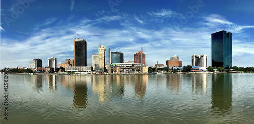 Dramatic panorama of the Toledo skyline
