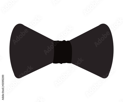 bow tie accessory icon over white background. vector illustration