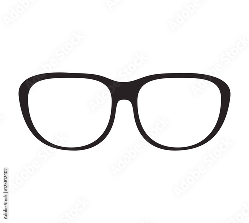 glasses optical accessory icon over white background. vector illustration