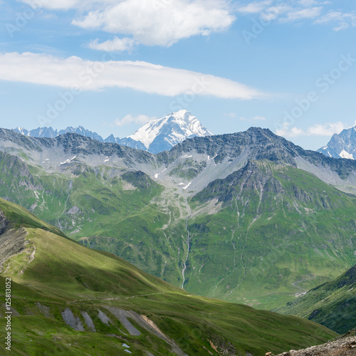 a view of ferret valley at aosta italy