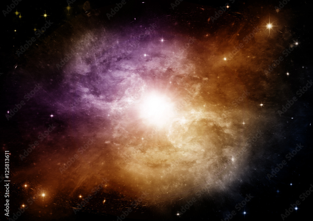 Fototapeta premium galaxy in a free space
