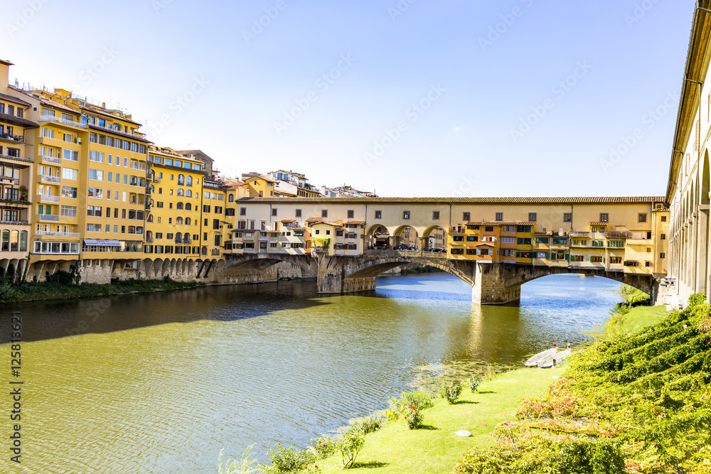Ponte Vecchio Bridge from Florence in Tuscany