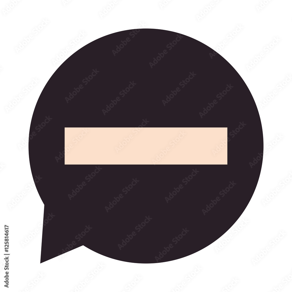 black speech bubble with line icon inside over white background. vector illustration black speech bubble with line icon inside over white background. vector illustration
