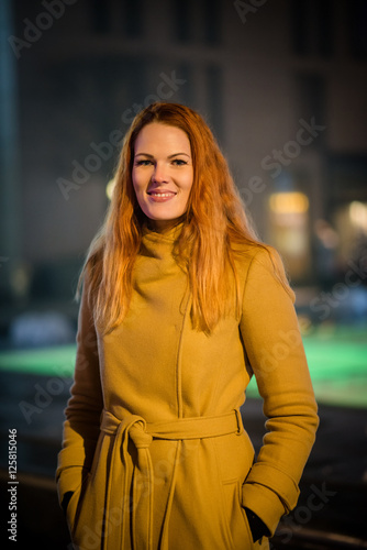 Woman in street portrait