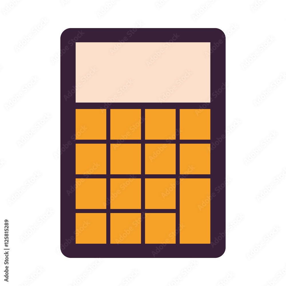 calculator device icon over white background. vector illustration calculator device icon over white background. vector illustration