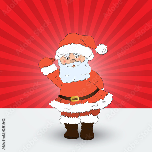 Christmas card with Santa