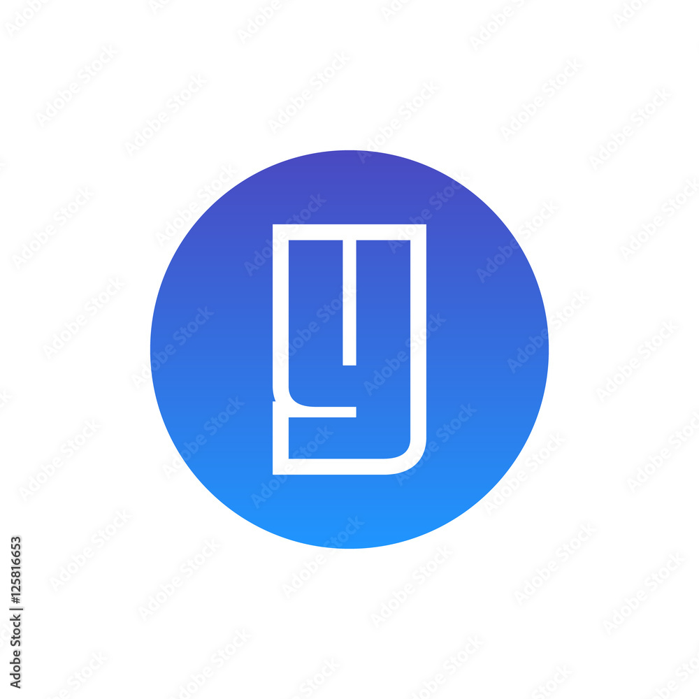 Letter Y vector, logo. Useful as branding symbol, identity, alphabet element, circle app icon, clip art and illustration. Letter Y vector, logo. Useful as branding symbol, identity, alphabet element, circle app icon, clip art and illustration.