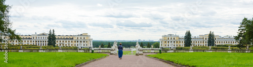 Panorama of the Palace and park ensemble Arkhangelskoye in Mosco