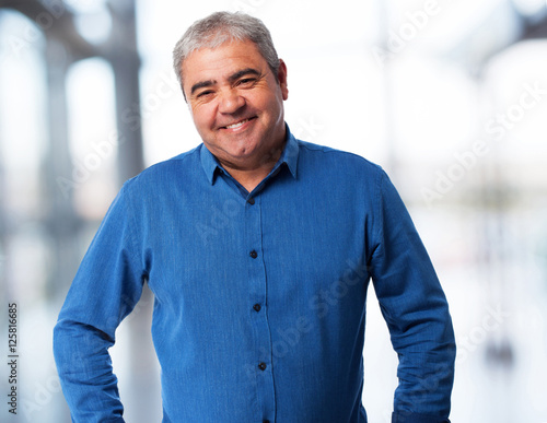 portrait of a mature handsome man smiling