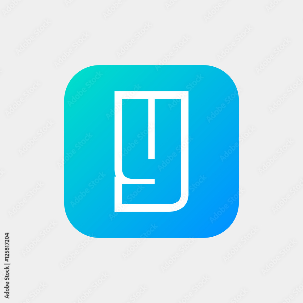 Letter Y vector, logo. Useful as branding symbol, identity, alphabet element, square app icon, clip art and illustration. Letter Y vector, logo. Useful as branding symbol, identity, alphabet element, square app icon, clip art and illustration.