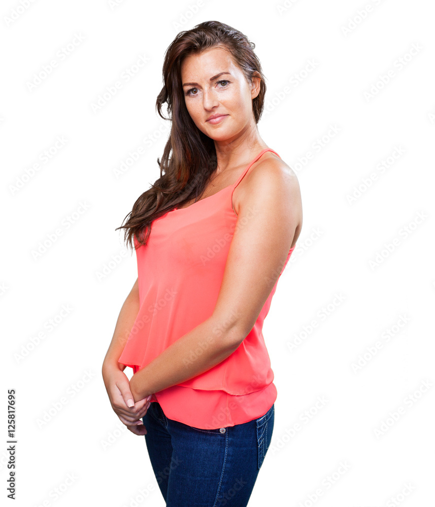 Fototapeta premium young woman smiling