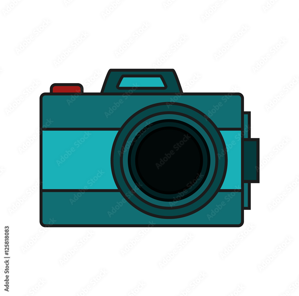 Camera icon. Device gadget technology and photographyl theme. Isolated design. Vector illustration