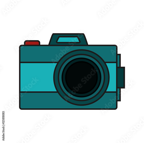 Camera icon. Device gadget technology and photographyl theme. Isolated design. Vector illustration photo