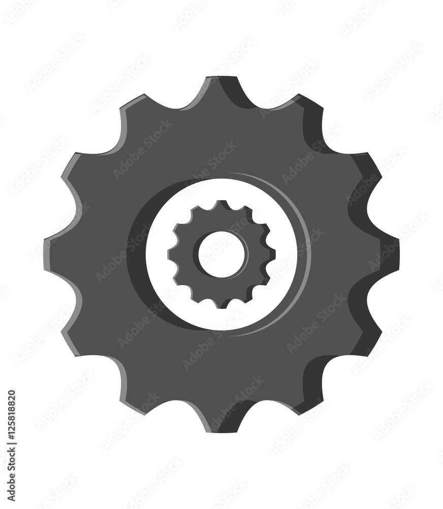 Gear object icon. Machine part technology industry and wheel theme. Isolated design. Vector illustration Gear object icon. Machine part technology industry and wheel theme. Isolated design. Vector illustration