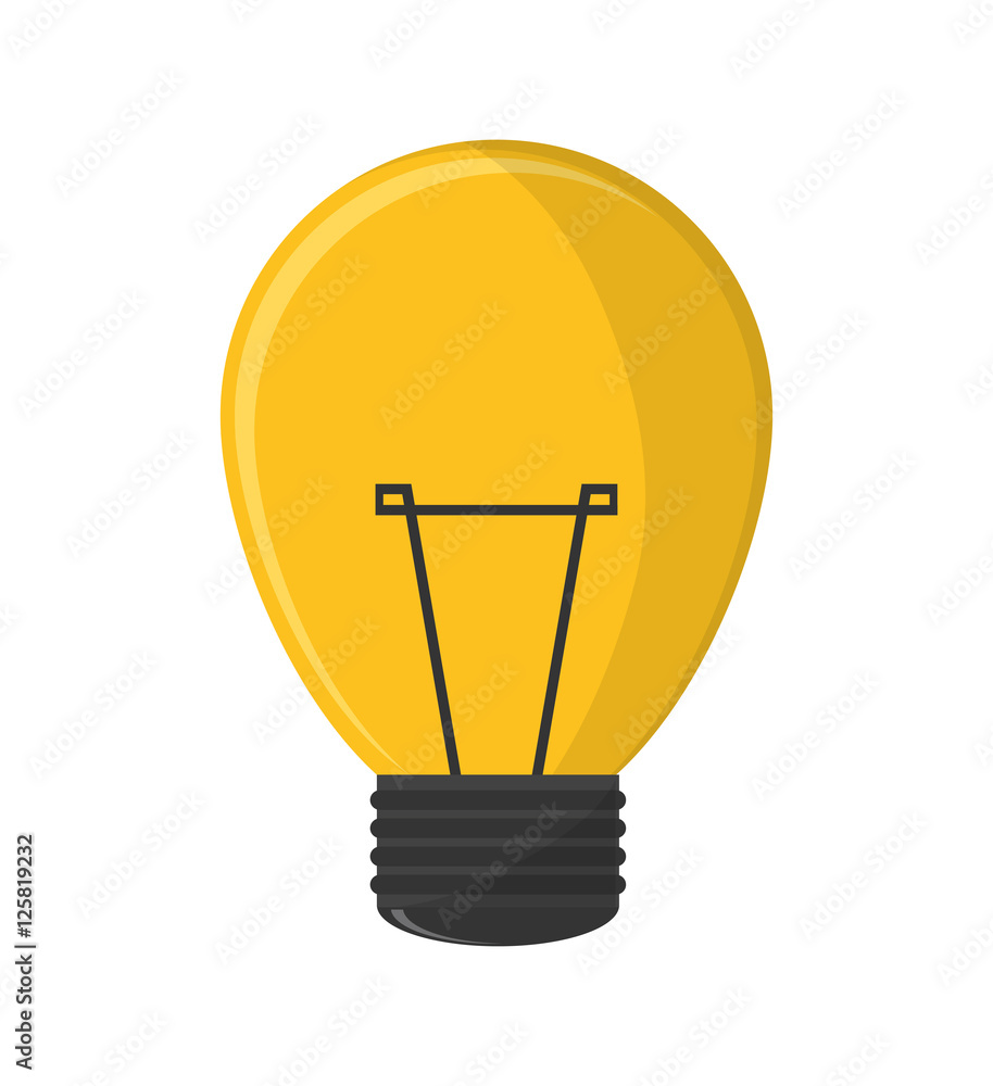Light bulb icon. Energy power technology and electricity theme. Isolated design. Vector illustration