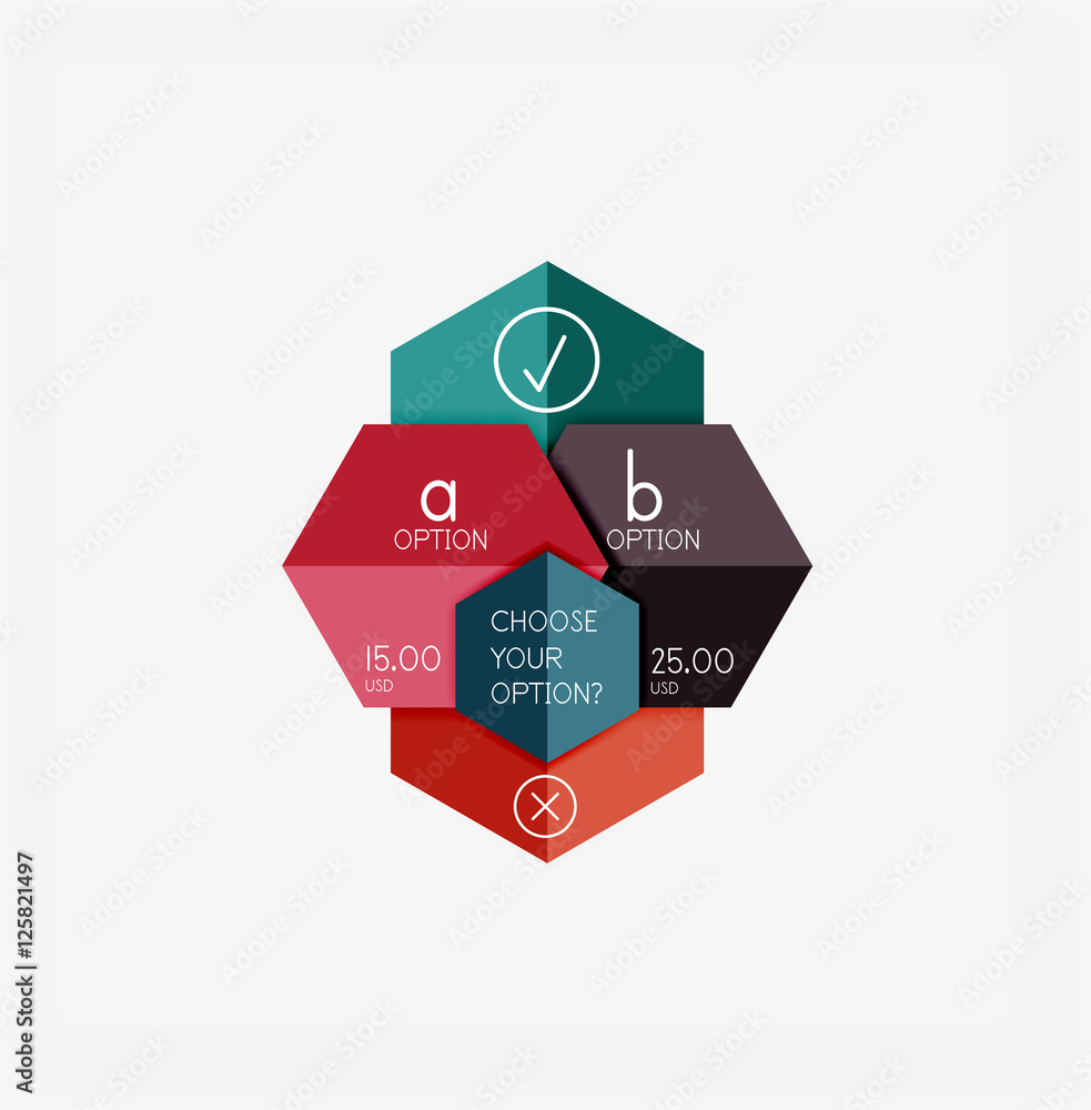 Paper infographic banners and stickers Paper infographic banners and stickers