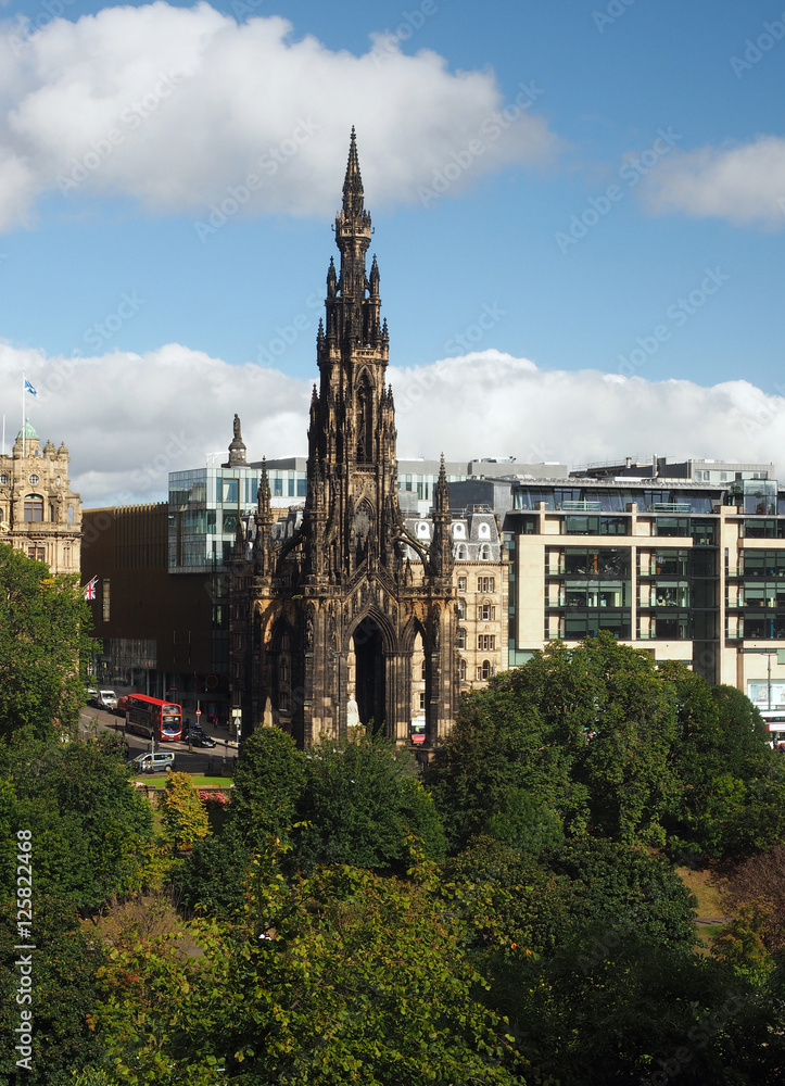 The Scott Monument in Princes Street Gardens Edinburgh Scotland