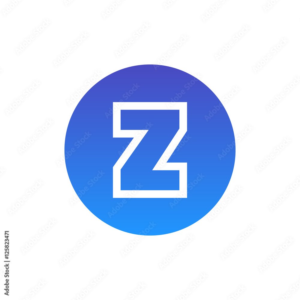 Letter Z vector, logo. Useful as branding symbol, identity, alphabet element, circle app icon, clip art and illustration. Letter Z vector, logo. Useful as branding symbol, identity, alphabet element, circle app icon, clip art and illustration.